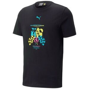 Scuderia Ferrari X Puma Special Edition Miami Beach T-Shirt Colab Florida Black